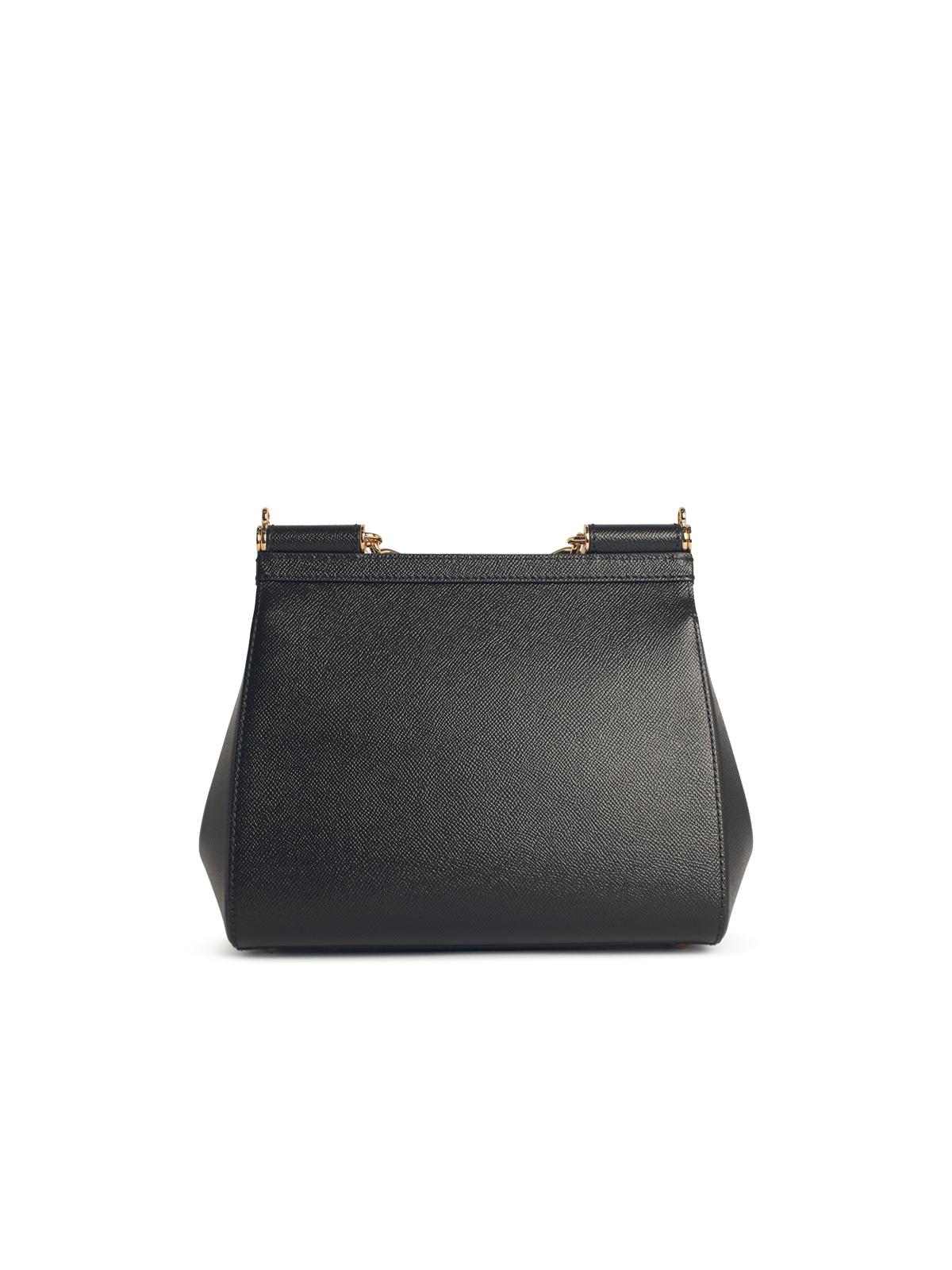 Dolce & Gabbana Large 'Sicily' Black Leather Bag Women DOLCE & GABBANA