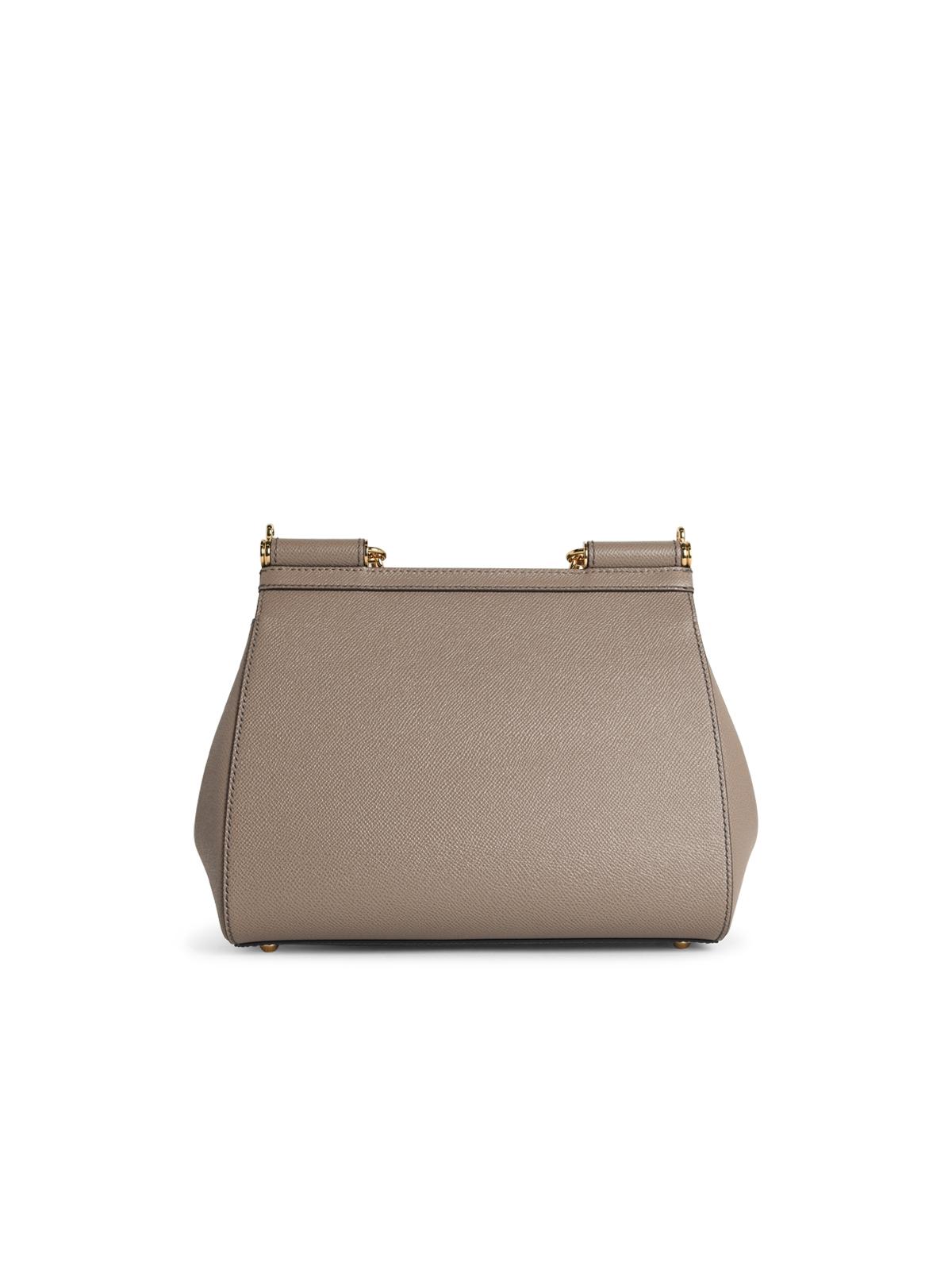 Dolce & Gabbana Large 'Sicily' Handbag In Light Mud Calf Leather Women DOLCE & GABBANA