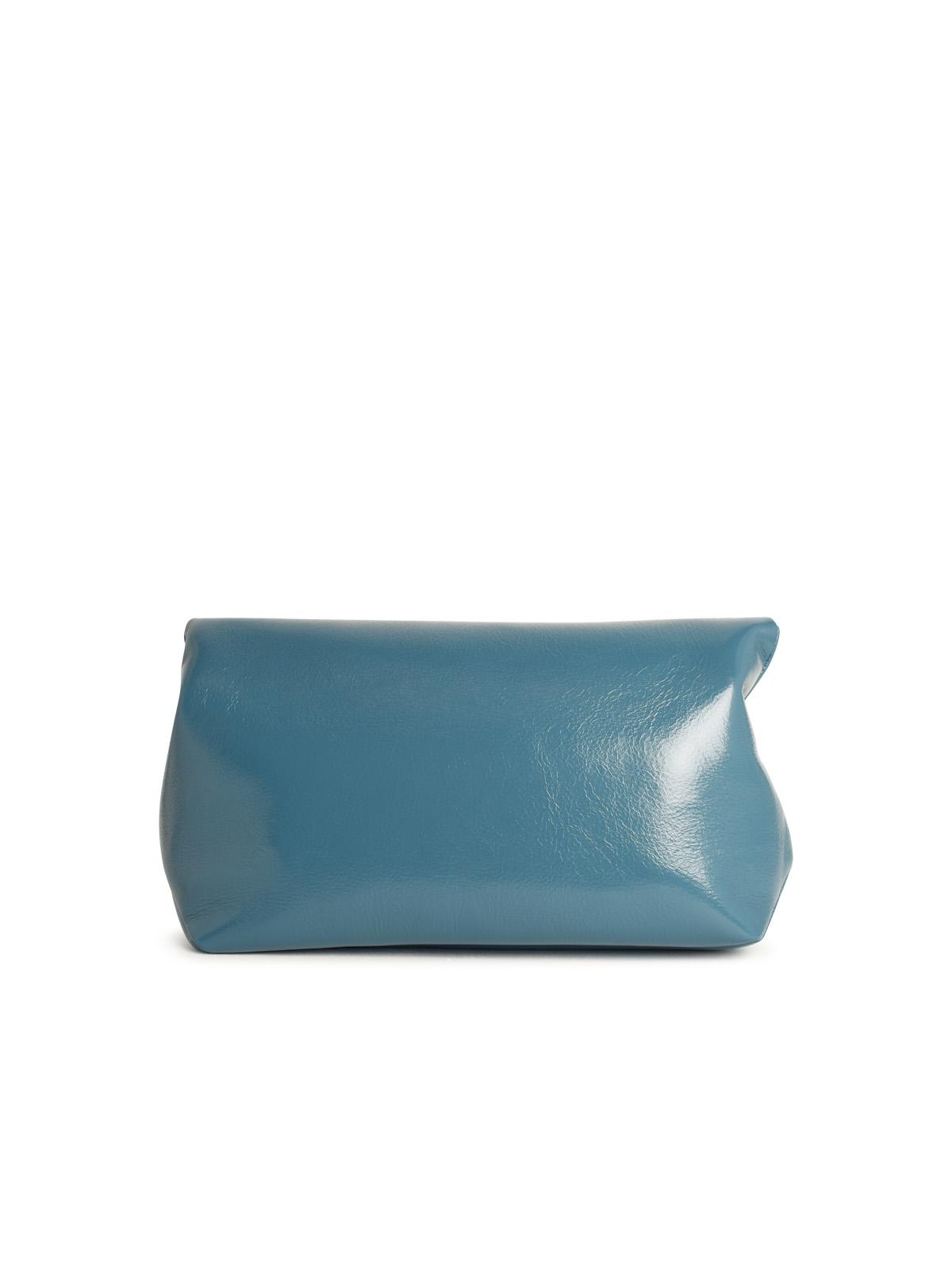 Jil Sander 'Jewel' 'Ocean' Leather Clutch Women JIL SANDER