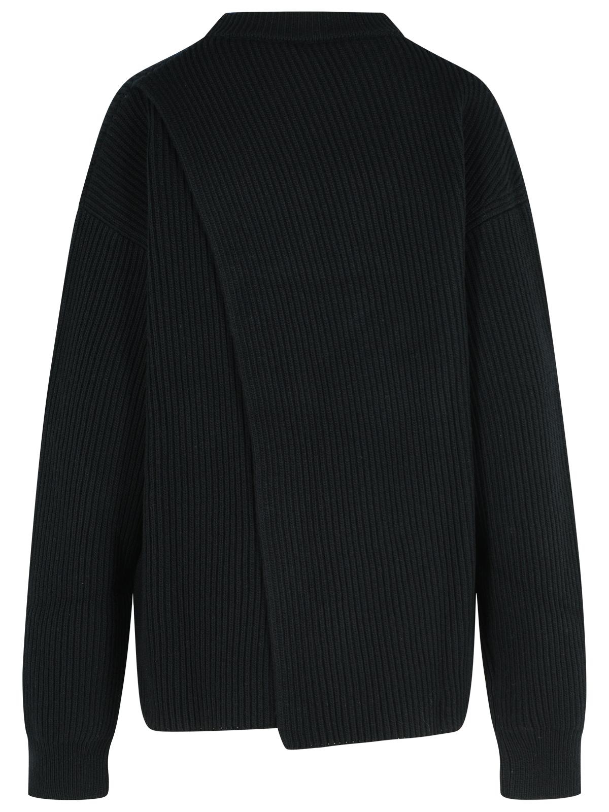 Jil Sander Black Wool Crew Neck Sweater Women JIL SANDER