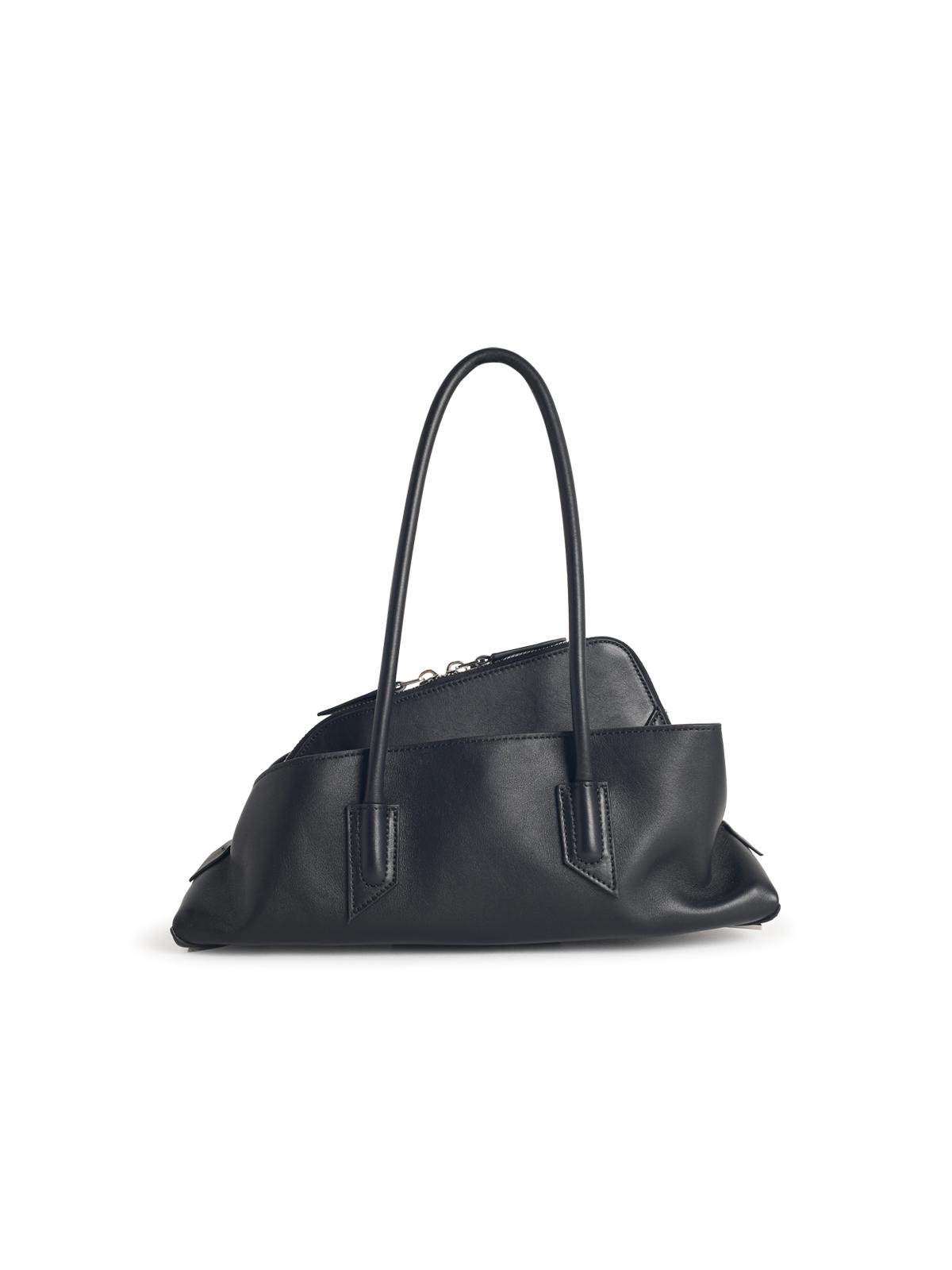 The Attico 'La Passeggiata' Small Black Leather Bag Women THE ATTICO
