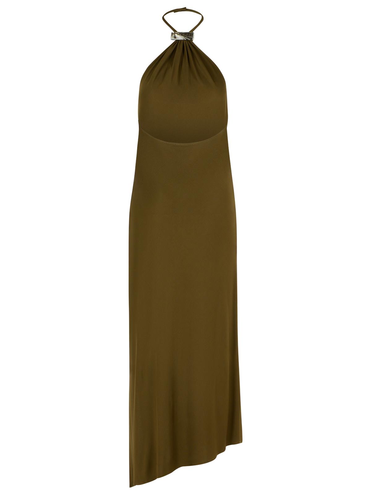 The Attico Green Viscose Dress Women THE ATTICO