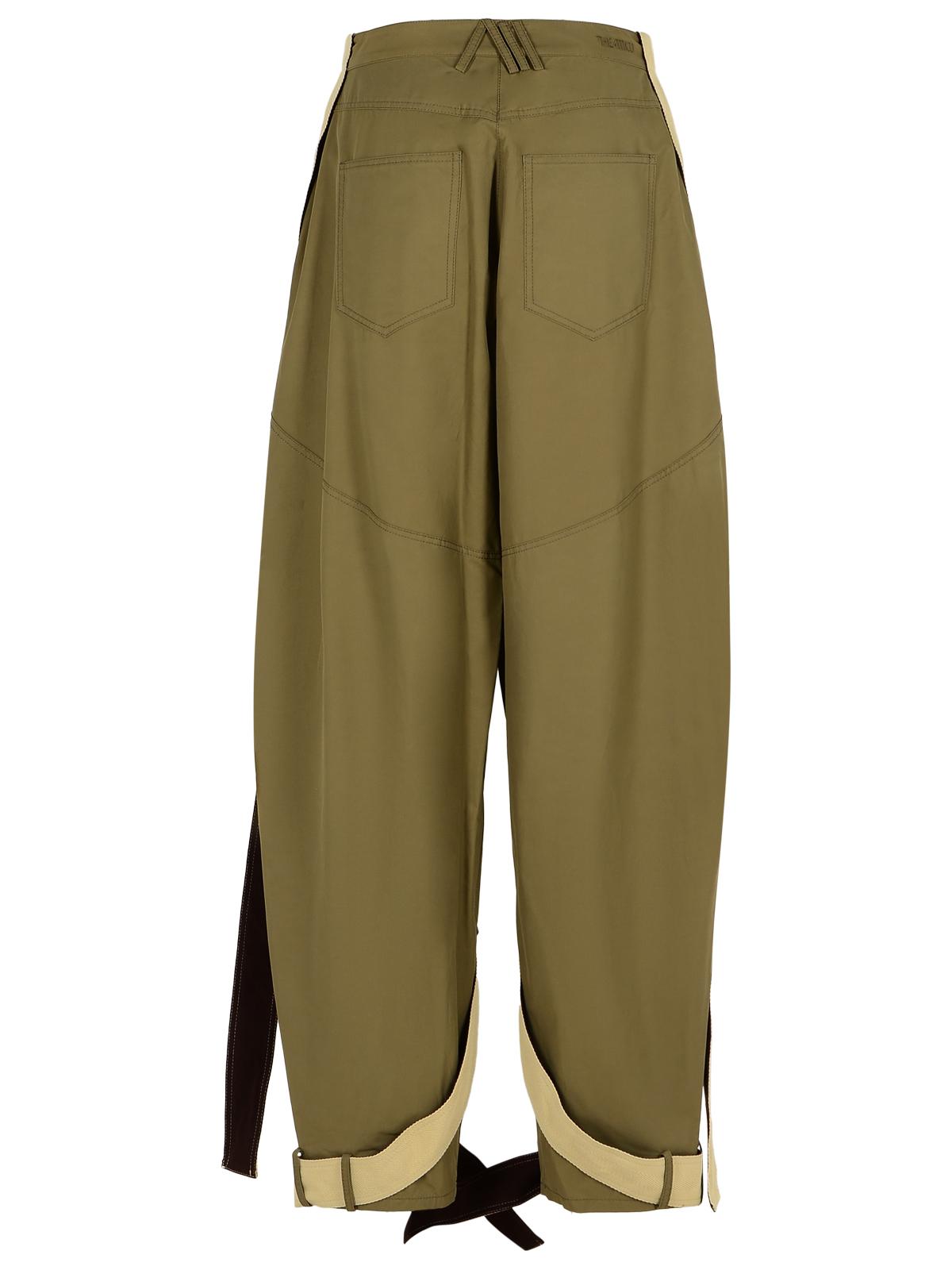 The Attico Green Cotton Blend Pants Women THE ATTICO