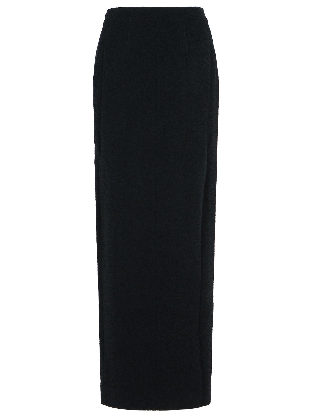 Alessandra Rich Long Skirt In Black Virgin Wool Blend Women ALESSANDRA RICH