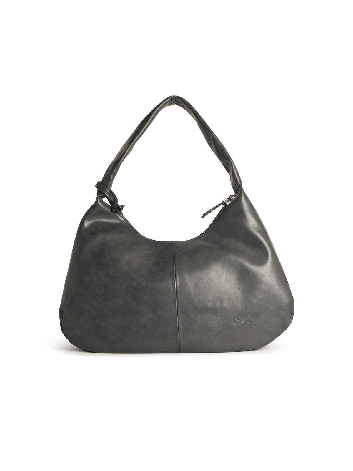 Ganni 'Bou Xxl' Grey Leather Blend Bag Women GANNI