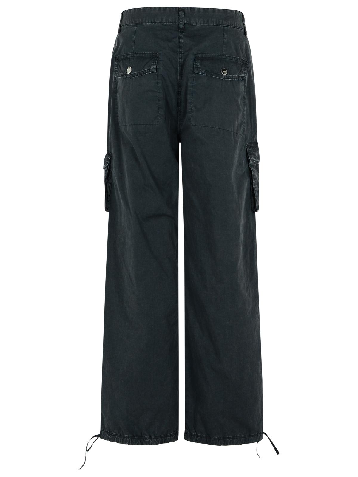 Ganni 'Cargo' Black Washed Cotton Twill Pants Women GANNI