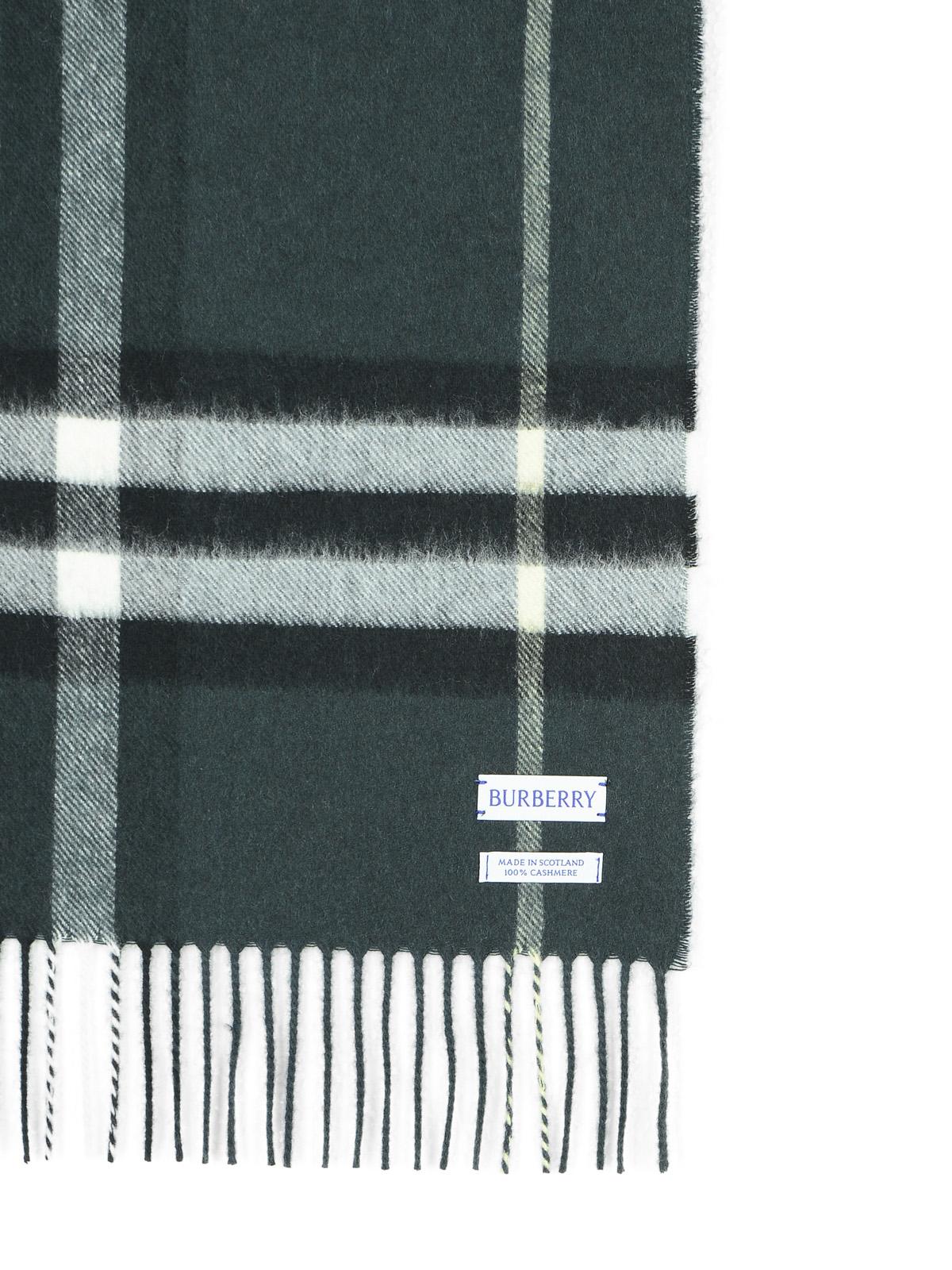 Burberry Green Cashmere Scarf Men BURBERRY