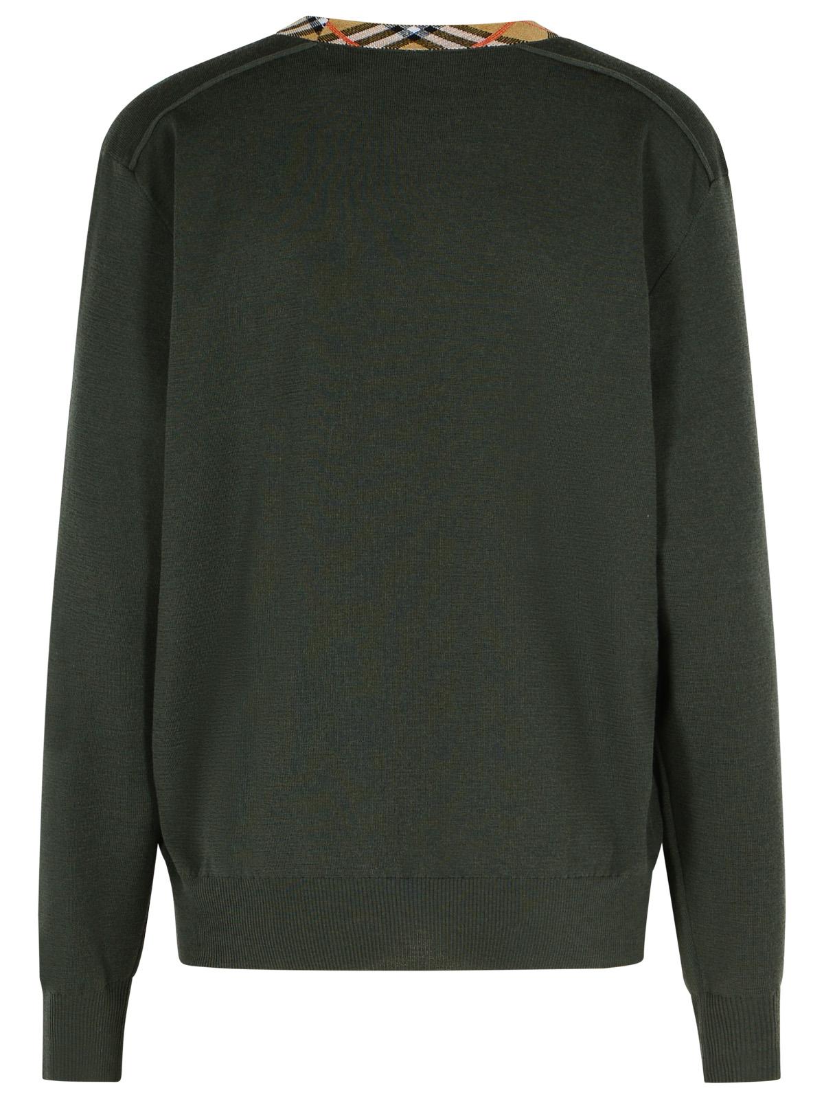 Burberry 'Michael' Dark Green Wool Sweater Men BURBERRY