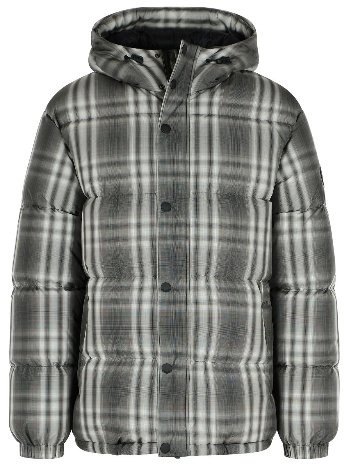 Burberry Gradient 'Check' Hooded Black Polyester Down Jacket