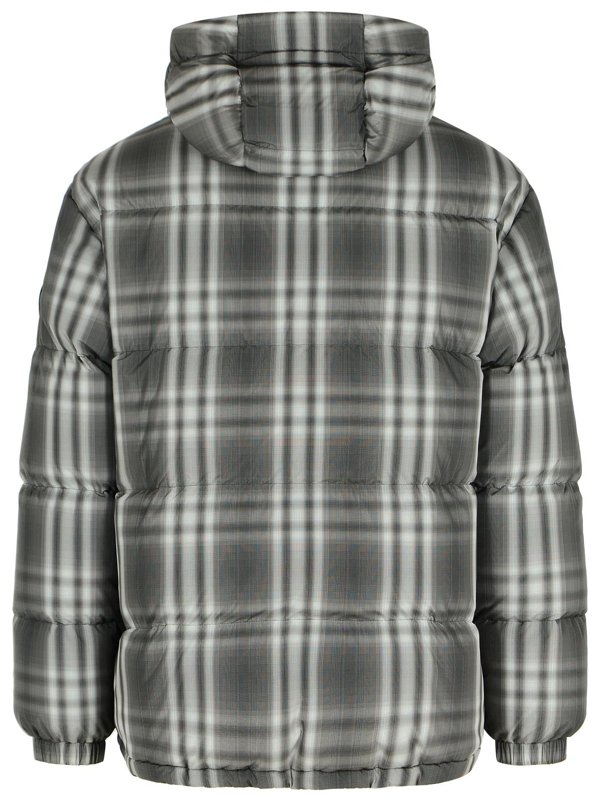 Burberry Gradient 'Check' Hooded Black Polyester Down Jacket Men BURBERRY