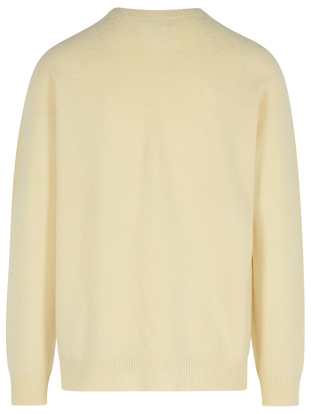 Jil Sander Ivory Virgin Wool Blend Sweater Men JIL SANDER