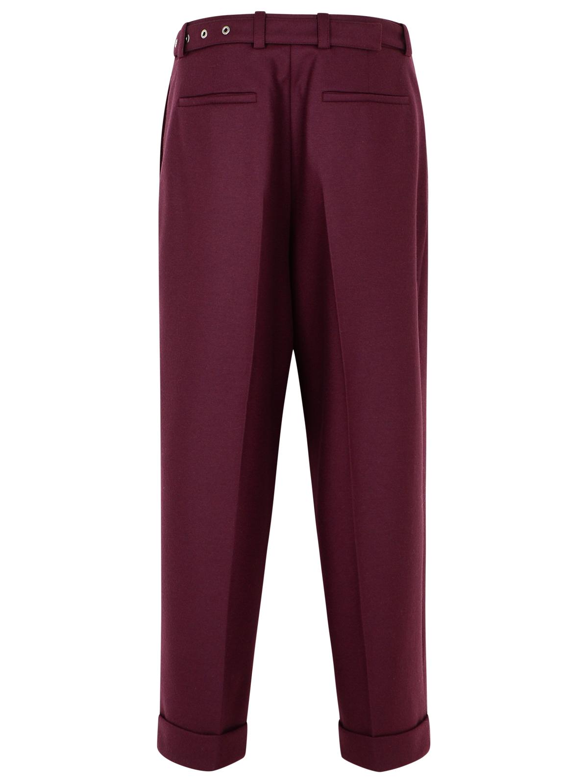 Jil Sander Wine Wool Pants Men JIL SANDER