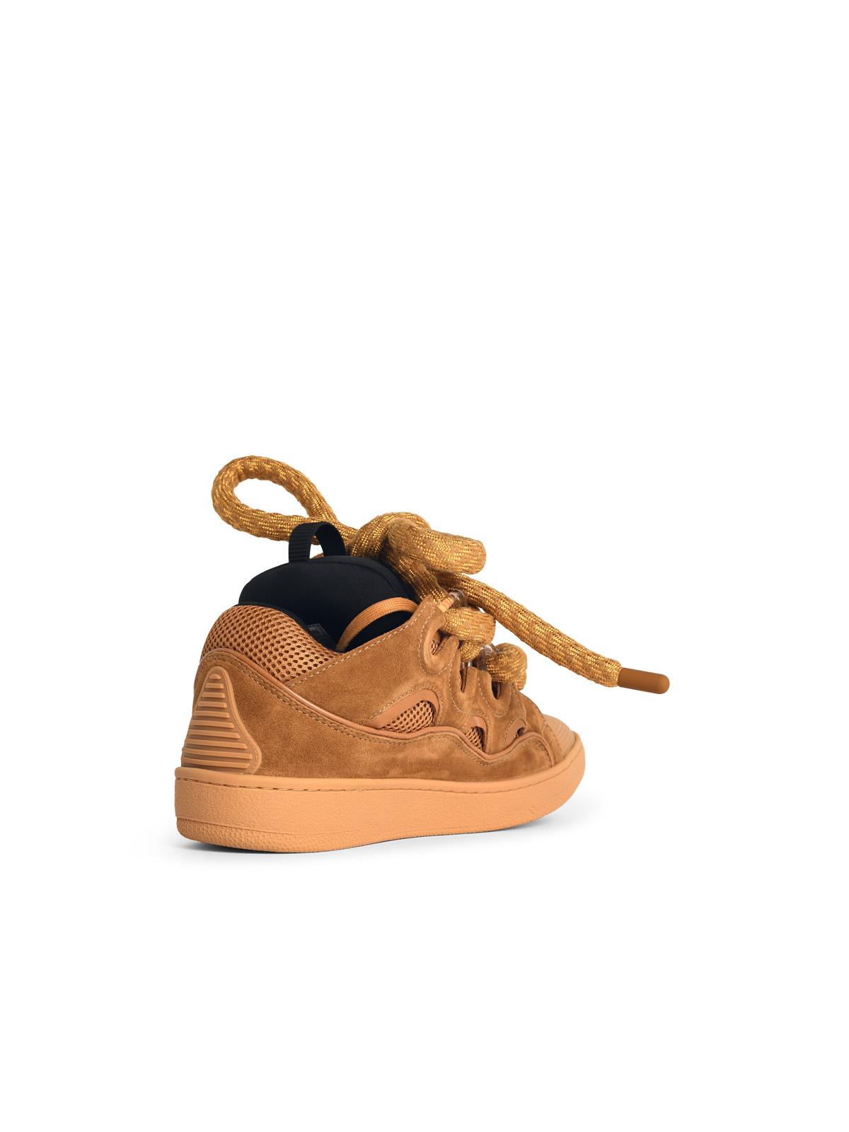 Lanvin 'Curb' Beige Leather Blend Sneakers Men LANVIN