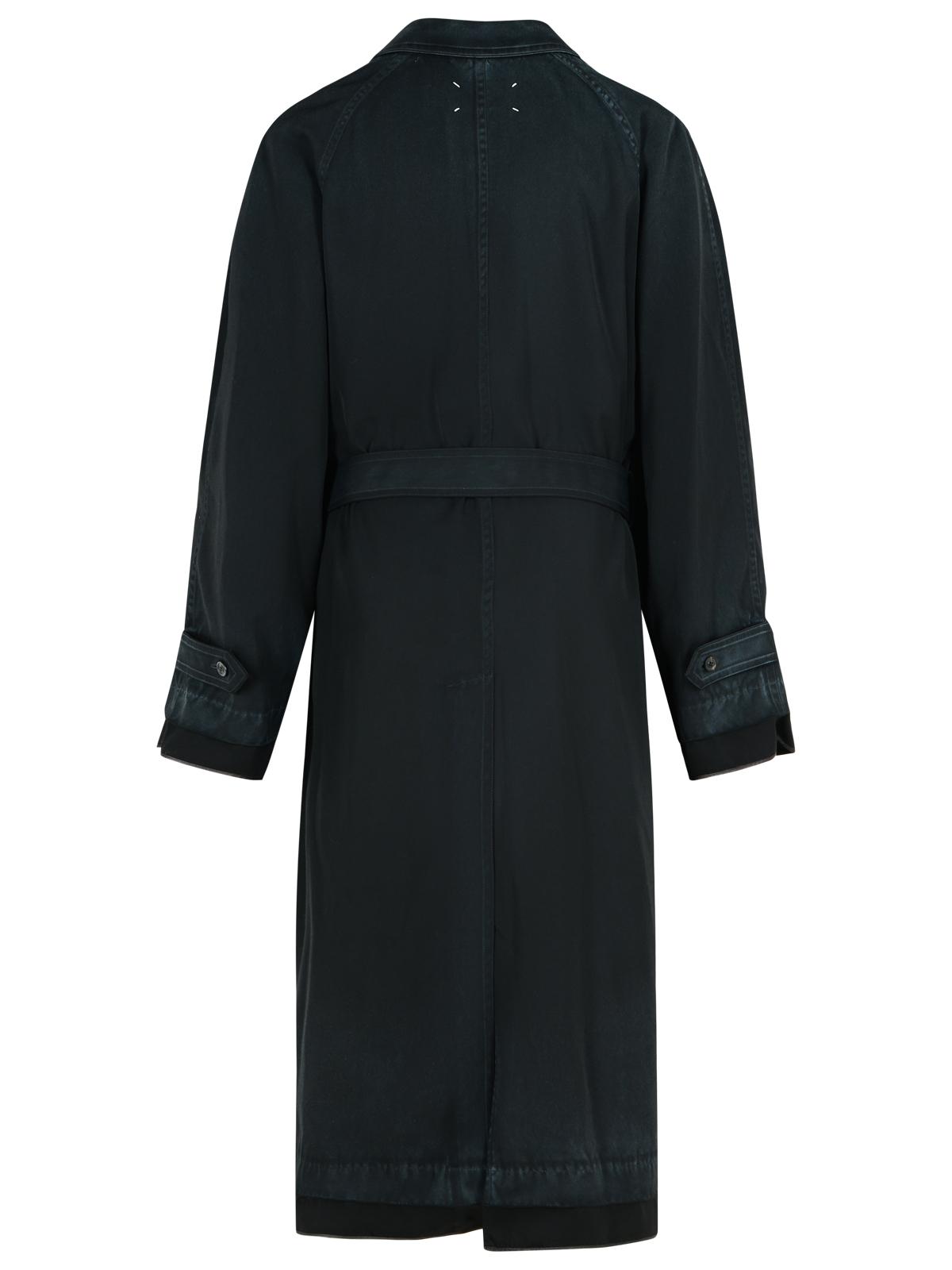 Maison Margiela Black Virgin Wool Trench Coat Men MAISON MARGIELA
