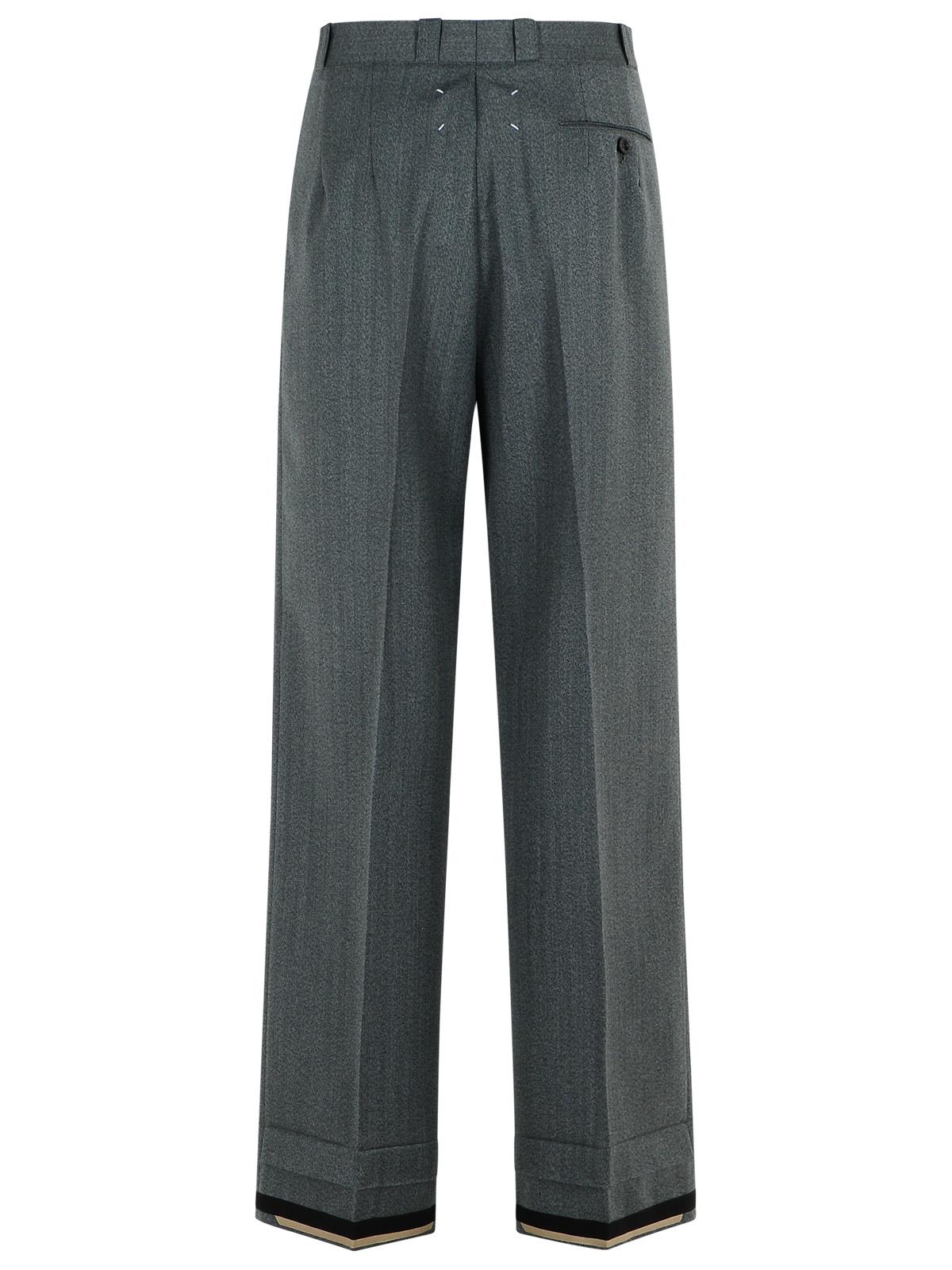 Maison Margiela Grey Wool Blend Trousers Women MAISON MARGIELA