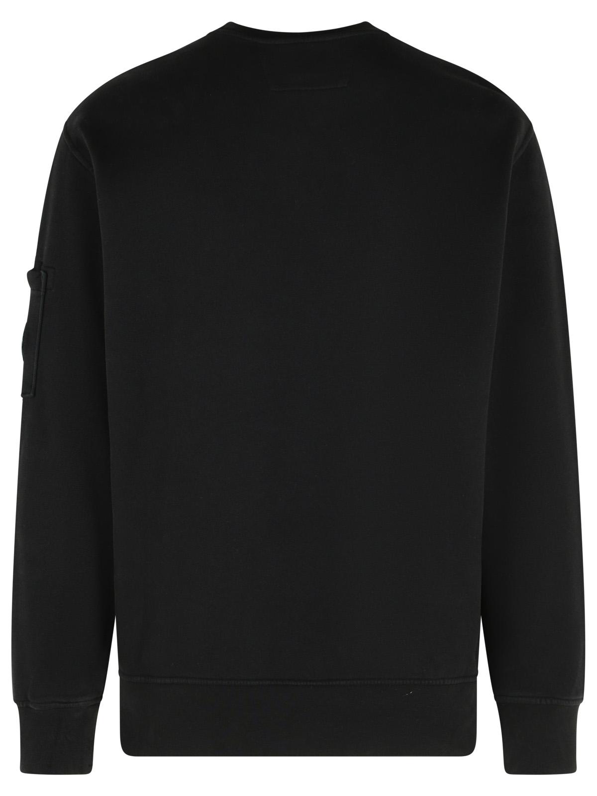 C.P. Company 'Brushed' Black Cotton Sweatshirt Men C.P. COMPANY