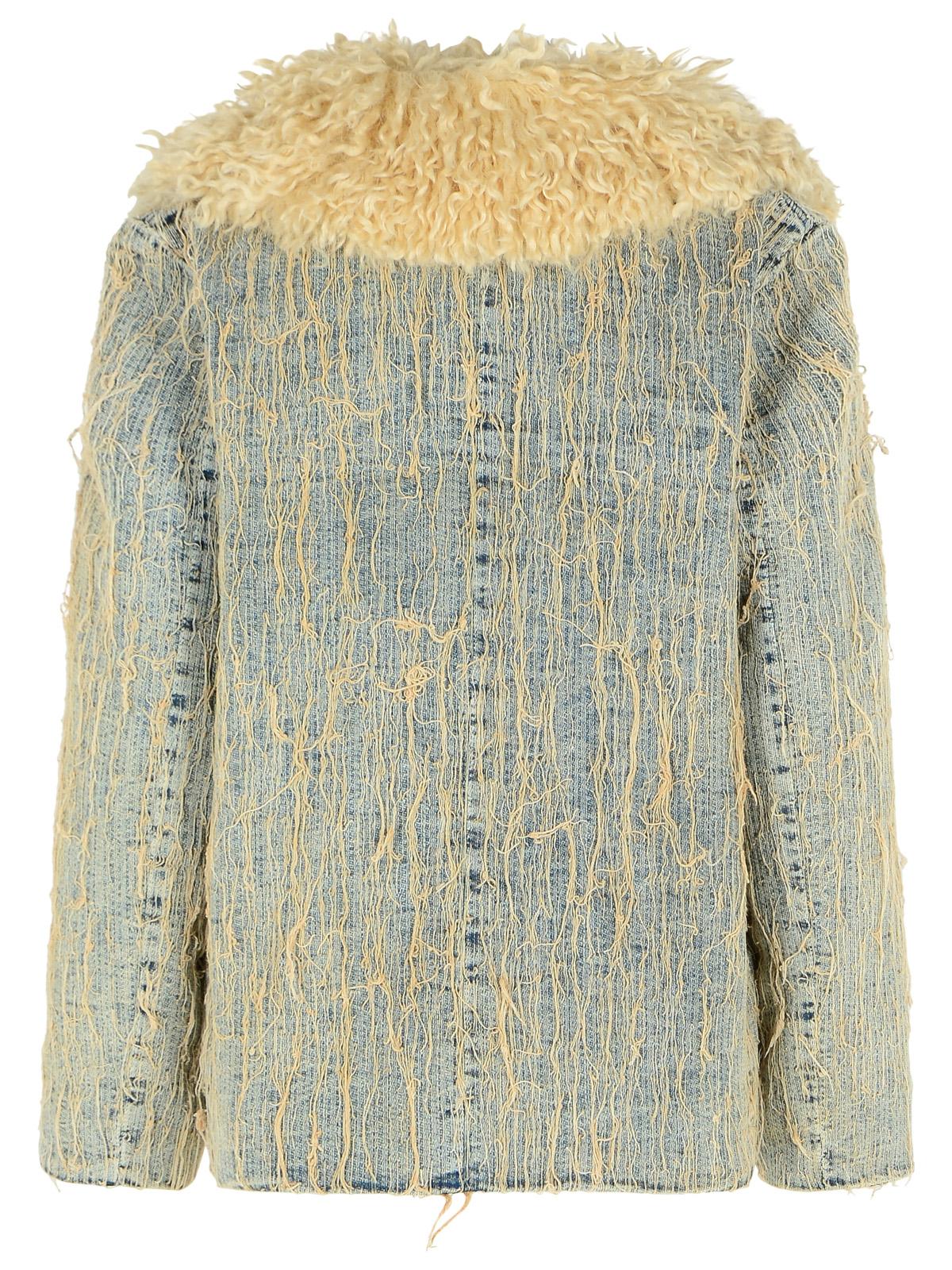 Diesel Light Blue Cotton Blend Jacket Women DIESEL