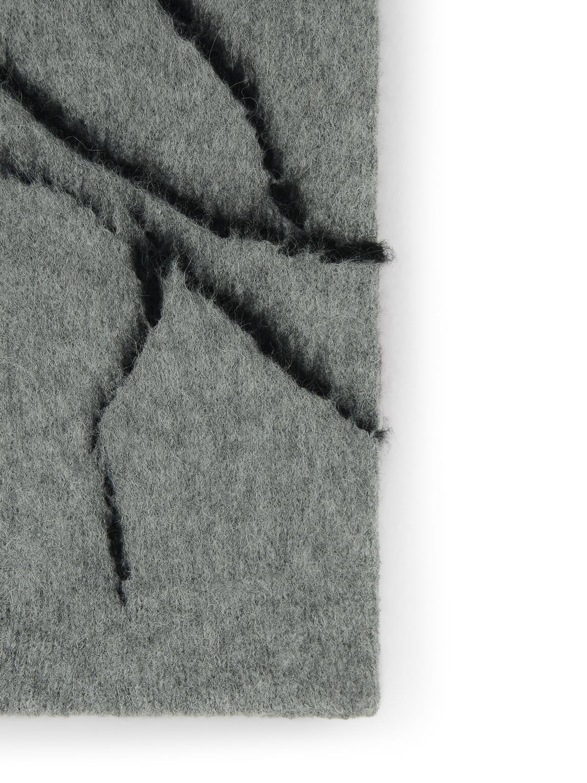 Dries Van Noten 'Mouton' Grey Alpaca Blend Scarf Men DRIES VAN NOTEN
