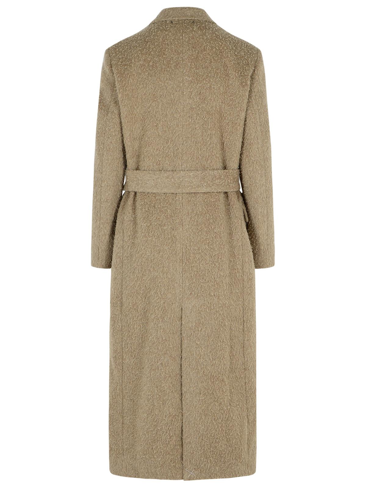 Golden Goose Double-Breasted Coat In Beige Wool Blend Women GOLDEN GOOSE
