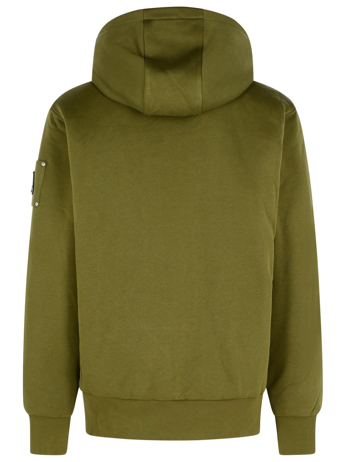 Moose Knuckles 'Bunny' Green Cotton Blend Sweatshirt Men MOOSE KNUCKLES