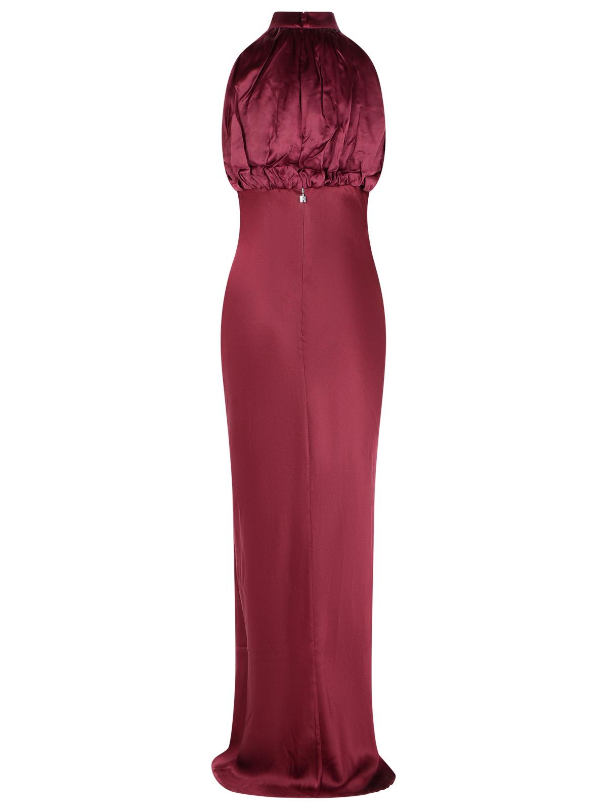 Rotate Kalina' Burgundy Silk Dress Women ROTATE