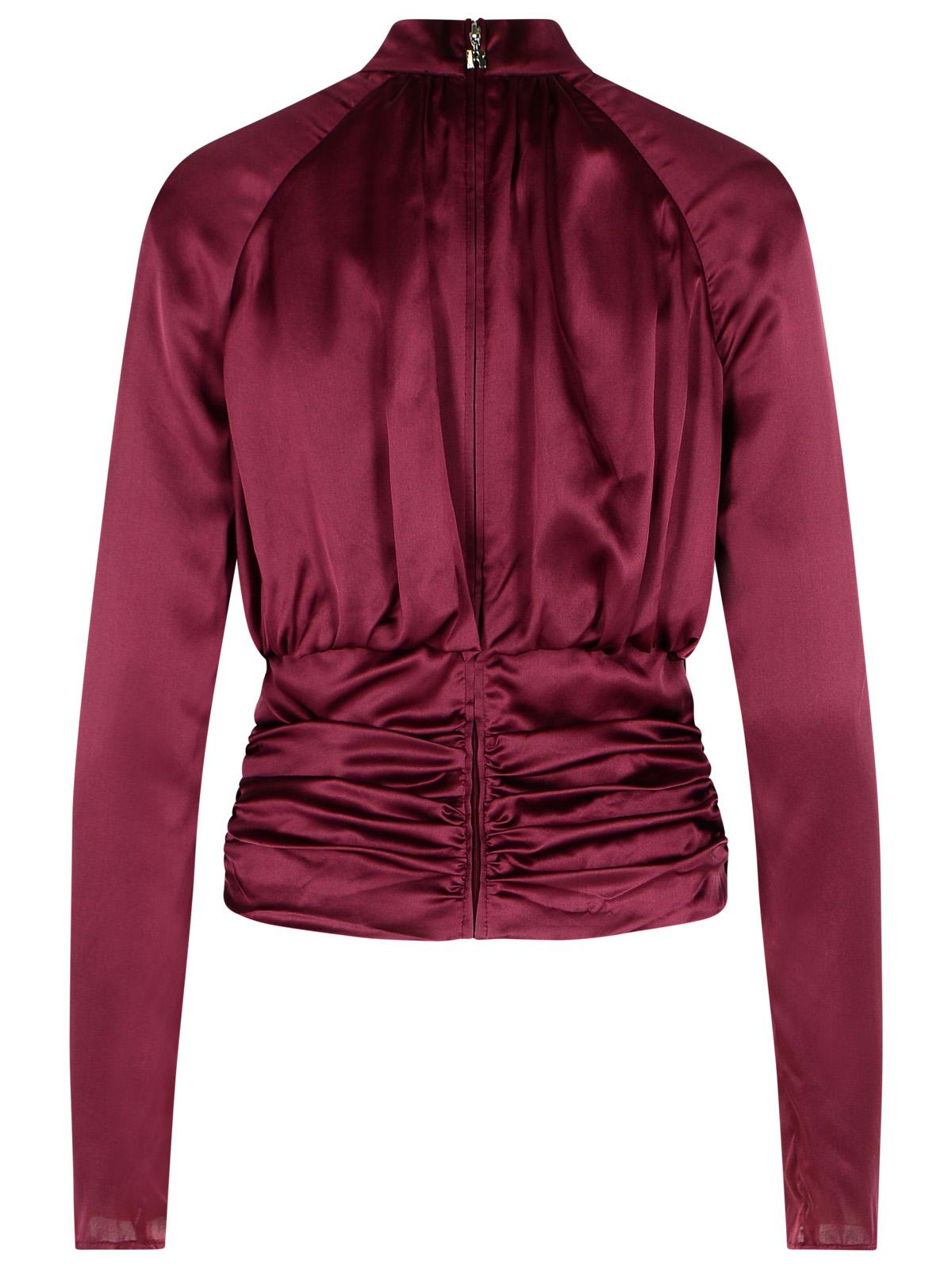 Rotate 'Kala' Burgundy Silk Blouse Women ROTATE