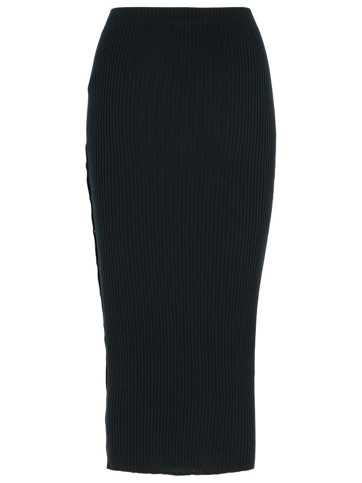 Courreges Black Merino Wool Blend Skirt Women COURREGES