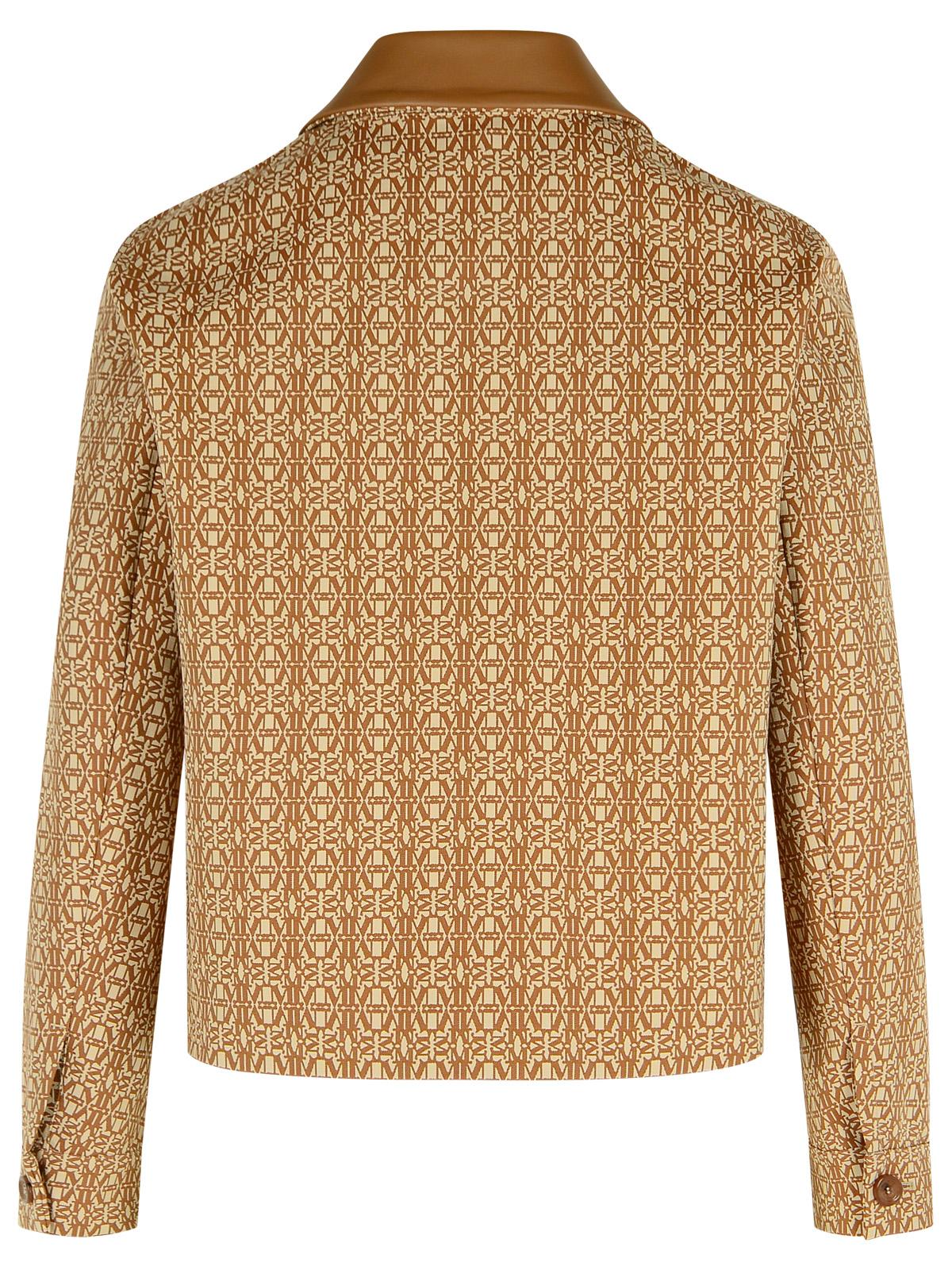 Max Mara 'Viborg' Camel Cotton Jacquard Jacket Women MAX MARA