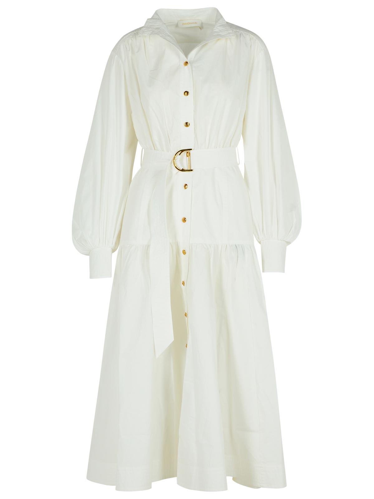 Zimmermann White Cotton Dress Women – Luosophy