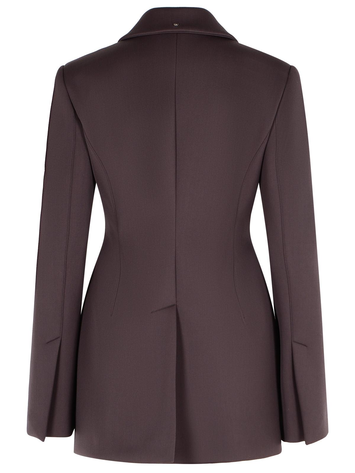 Sportmax 'Bacio' Tight Jacket In Coffee Virgin Wool Blend Women SPORTMAX