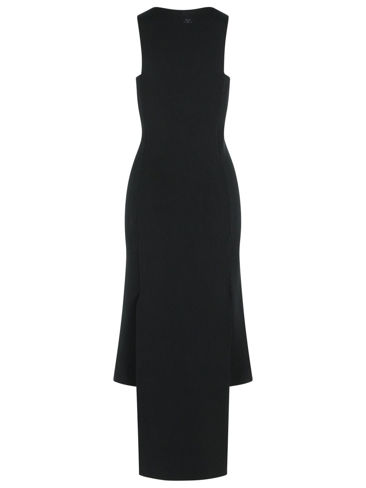 Courreges 'Oblique' Dress In Black Viscose Blend Women COURREGES