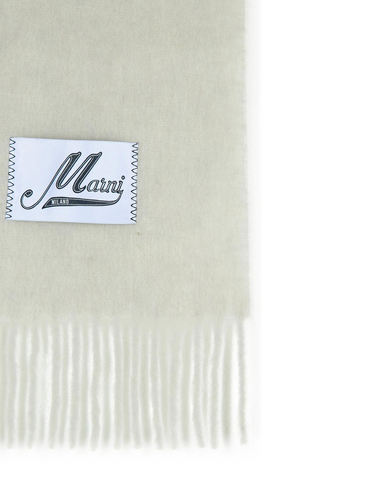 Marni Light Grey Alpaca Blend Scarf Women MARNI