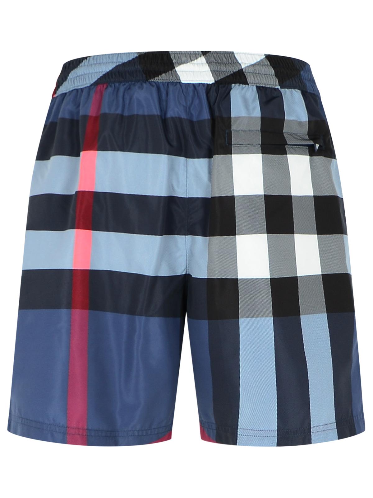 Burberry Blue Polyester Swimsuit Men BURBERRY