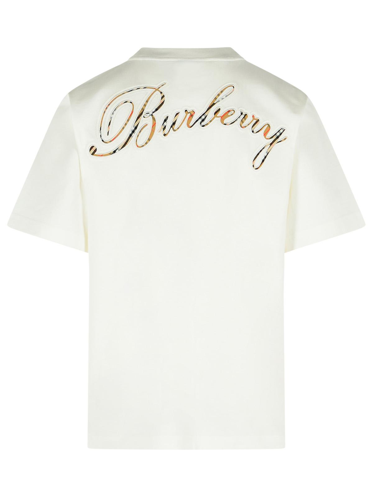 Burberry 'Ryan' White Cotton T-Shirt Men BURBERRY