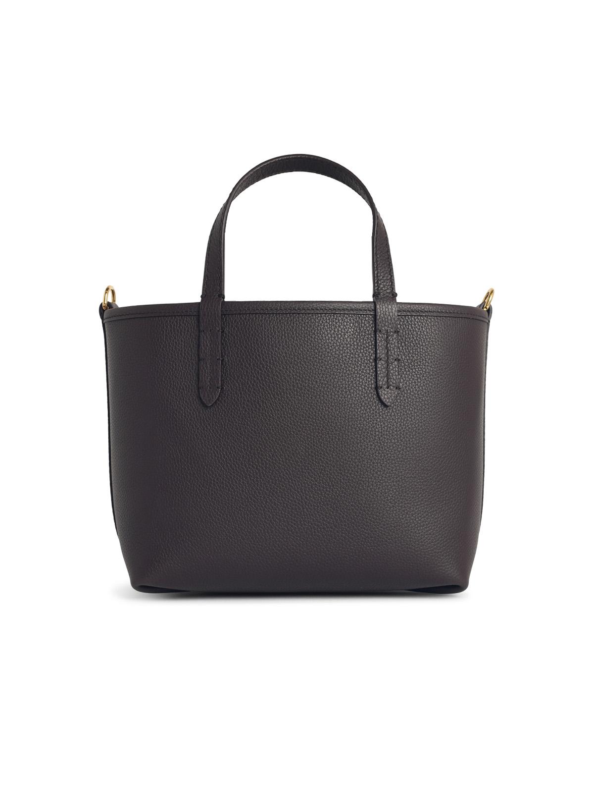 Burberry 'Tote Bloomsbury' 'Peat' Mini Reversible Brown Leather Bag Women BURBERRY