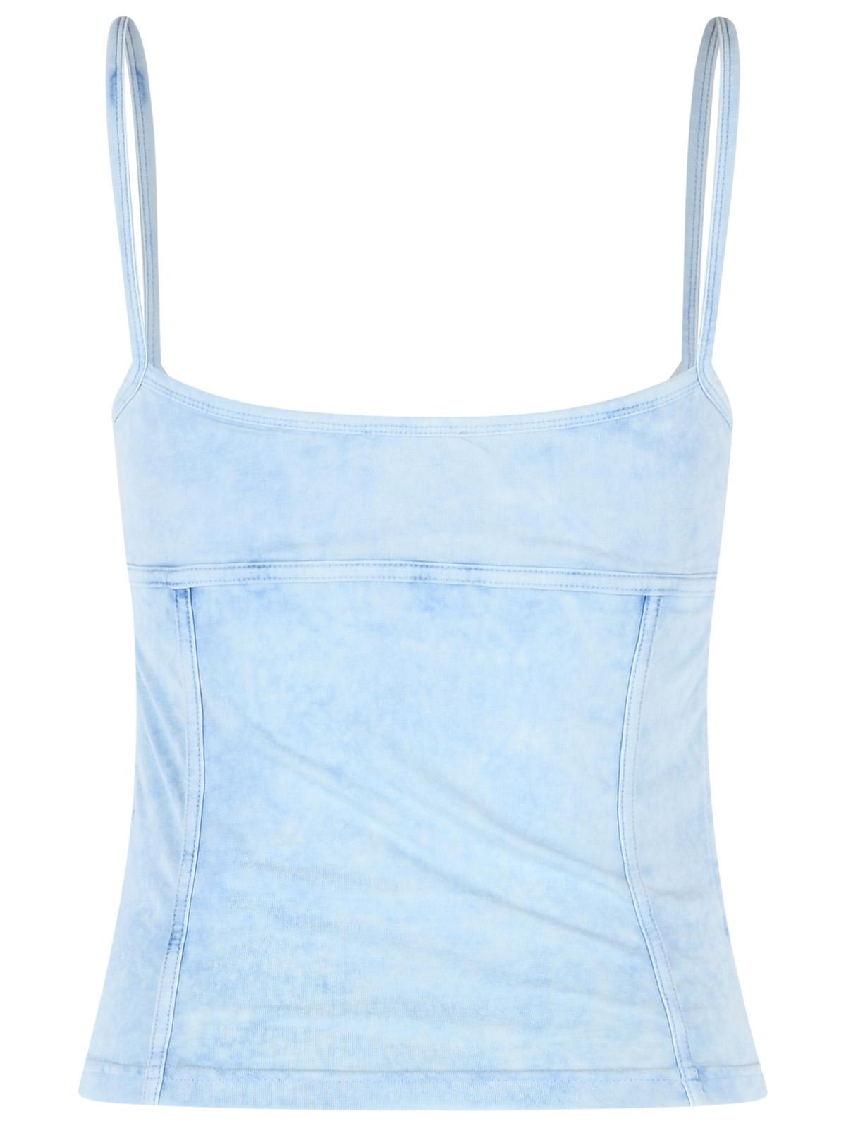 Diesel 'Ony' Light Blue Stretch Cotton Tank Top Women DIESEL