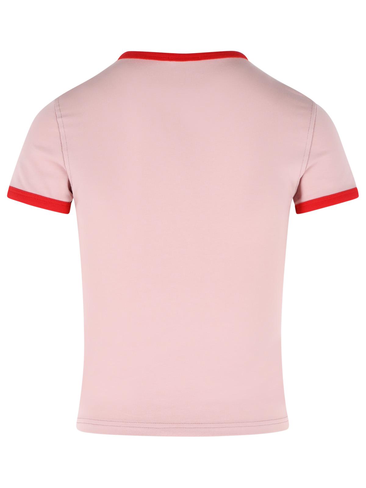 Diesel 'Uncuties' Pink Stretch Cotton T-Shirt Women DIESEL