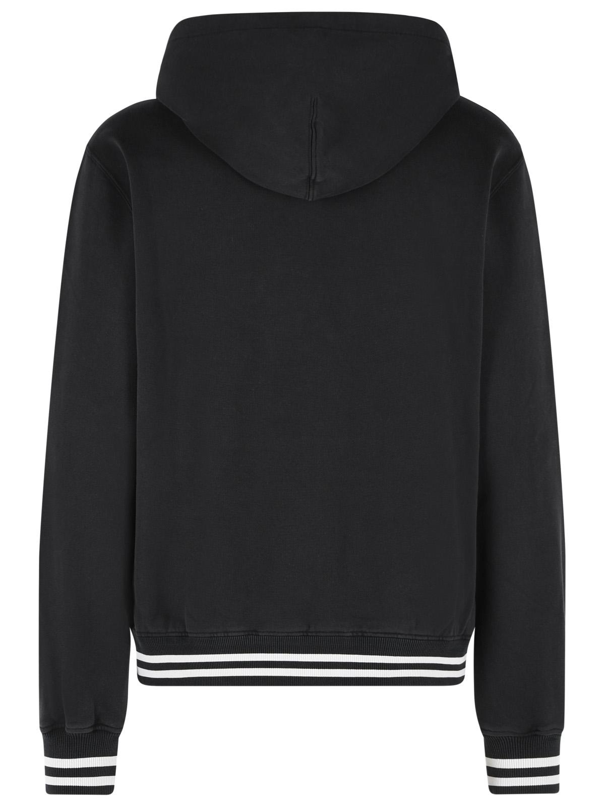 Dolce & Gabbana Black Cotton Hoodie Men DOLCE & GABBANA