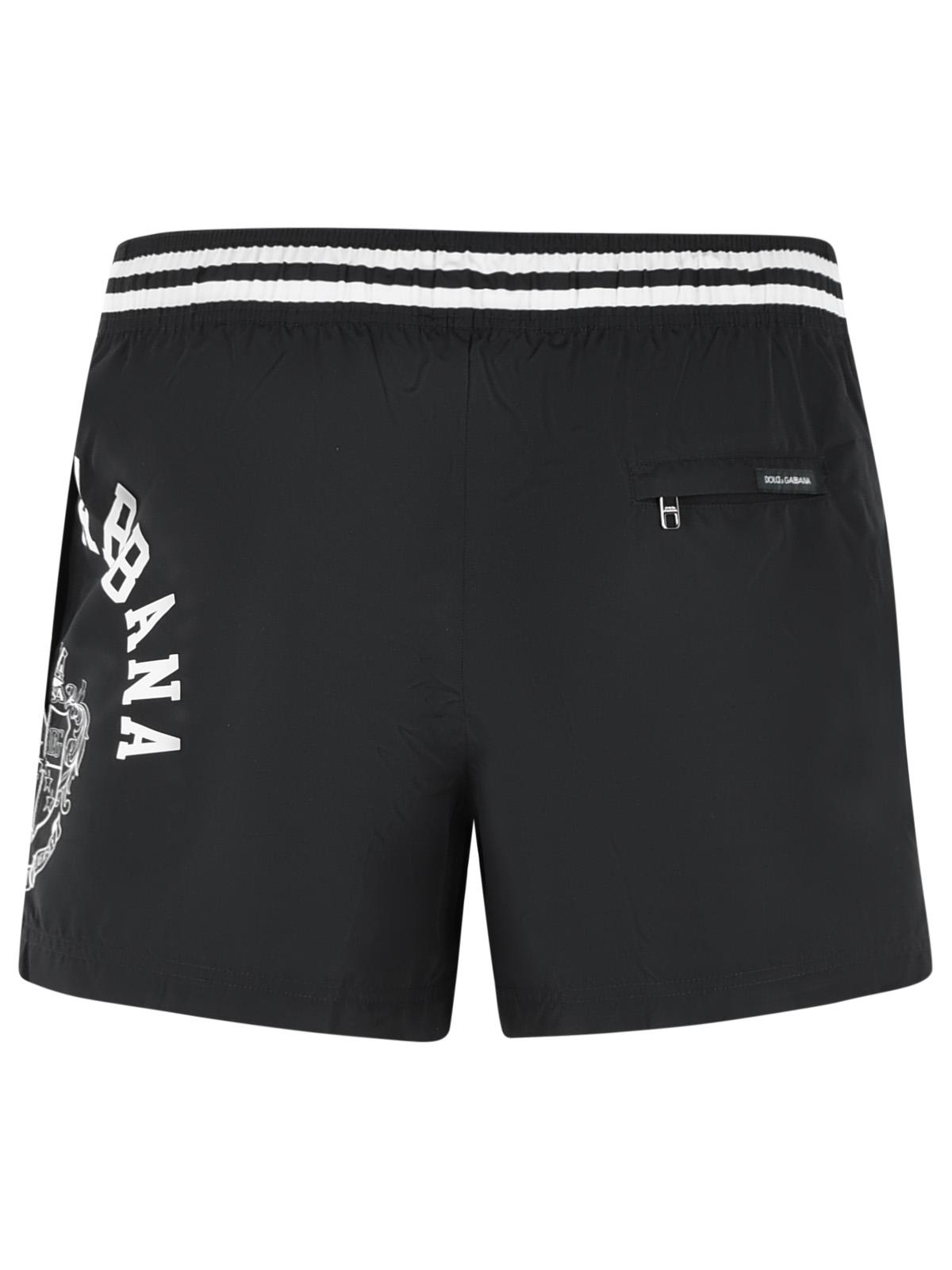 Dolce & Gabbana Black Polyester Swimsuit Men DOLCE & GABBANA