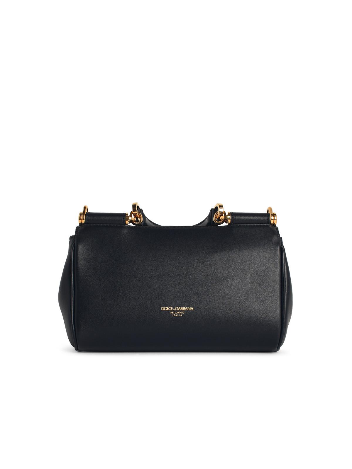 Dolce & Gabbana 'My Sicily' Black Leather Handbag Women DOLCE & GABBANA