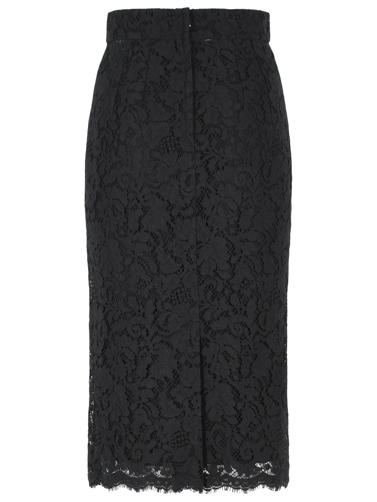 Dolce & Gabbana Black Cotton Blend Skirt Women DOLCE & GABBANA