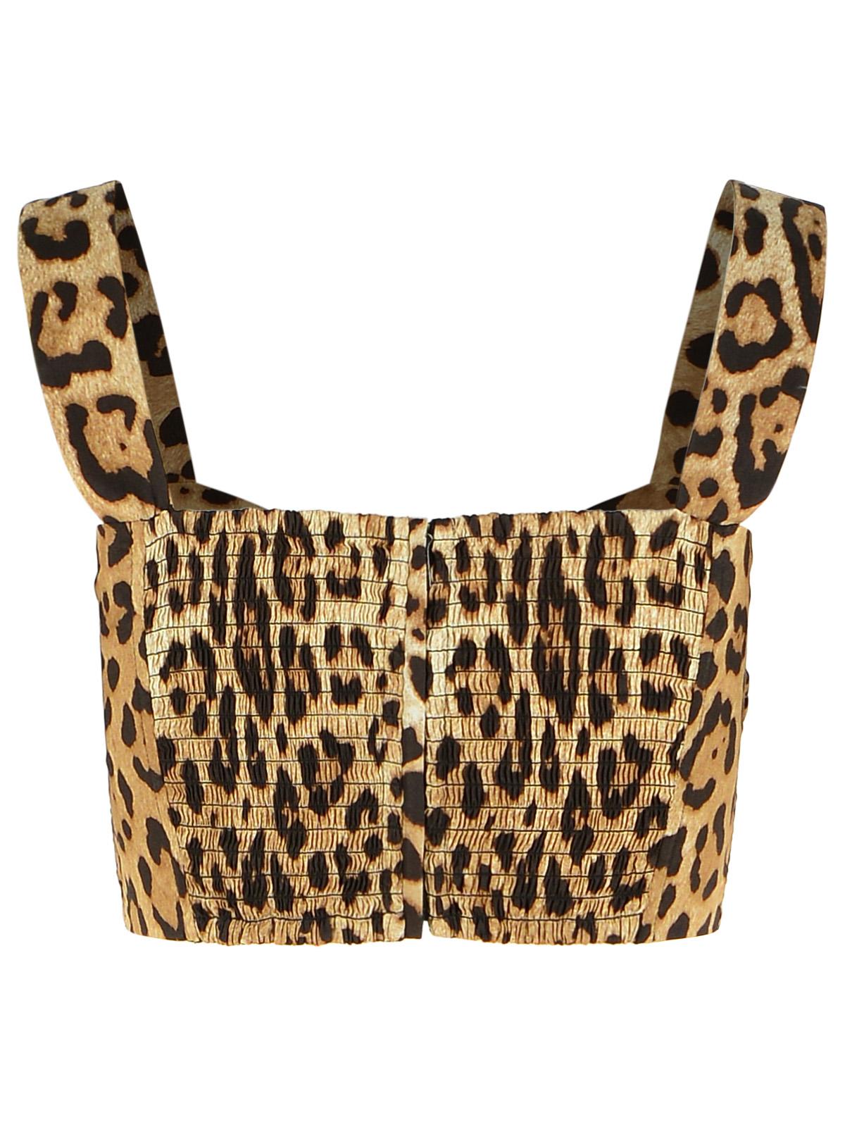 Dolce & Gabbana Leopard-Print Cotton Bustier Women DOLCE & GABBANA