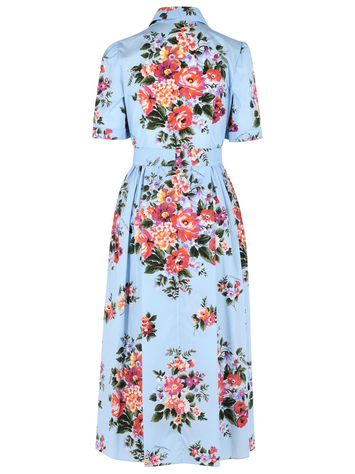 Dolce & Gabbana Light Blue Cotton Dress Women DOLCE & GABBANA