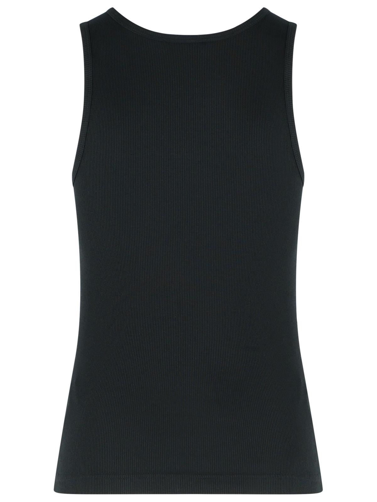 Dolce & Gabbana Tank Top In Textile Glass And Black Polyetsere Women DOLCE & GABBANA