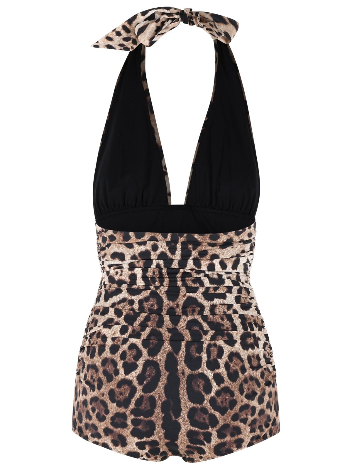 Dolce & Gabbana Leopard Print Stretch Nylon Swimsuit Women DOLCE & GABBANA