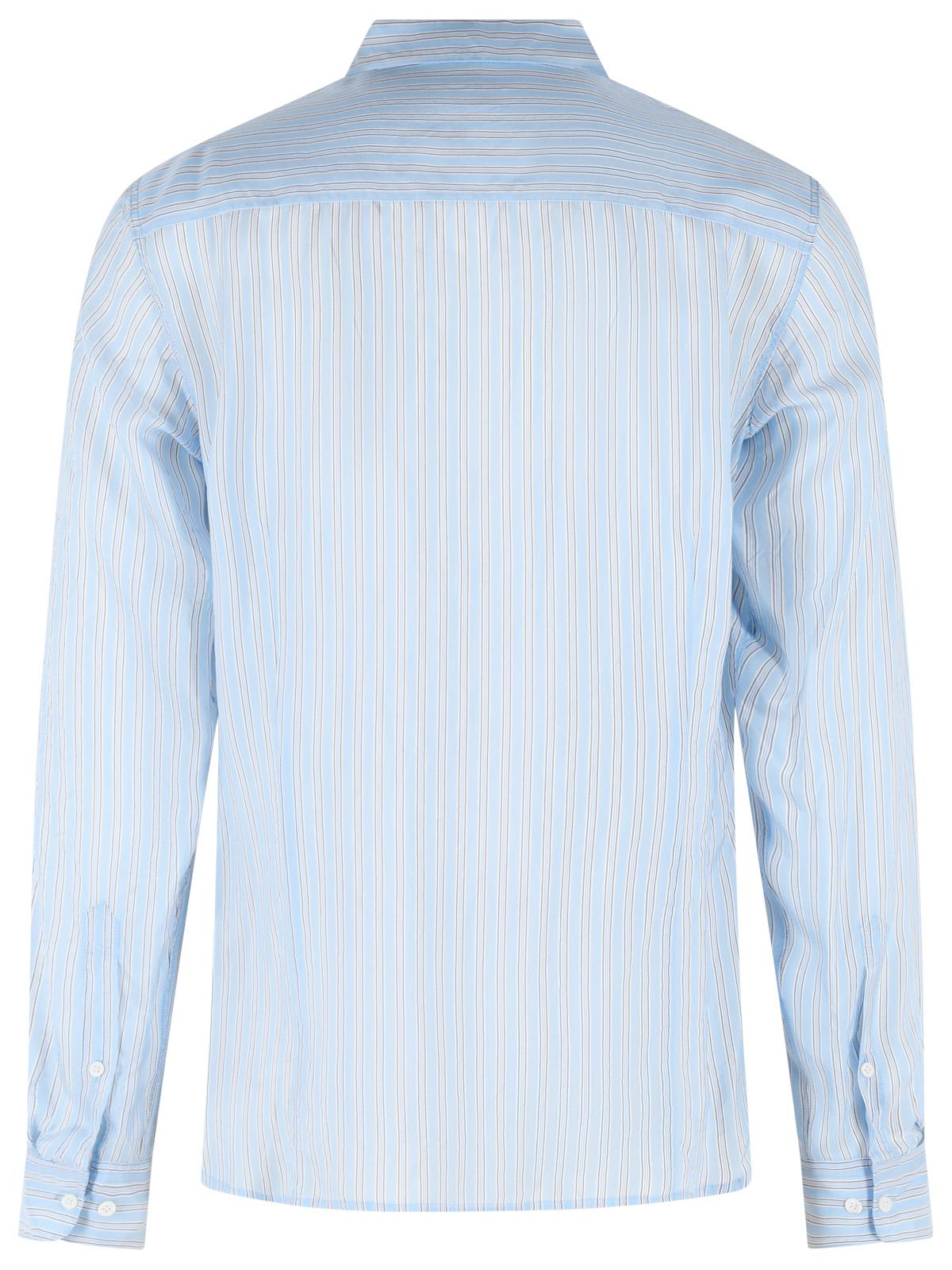Dries Van Noten 'Carvies' Light Blue Cupro Shirt Men DRIES VAN NOTEN