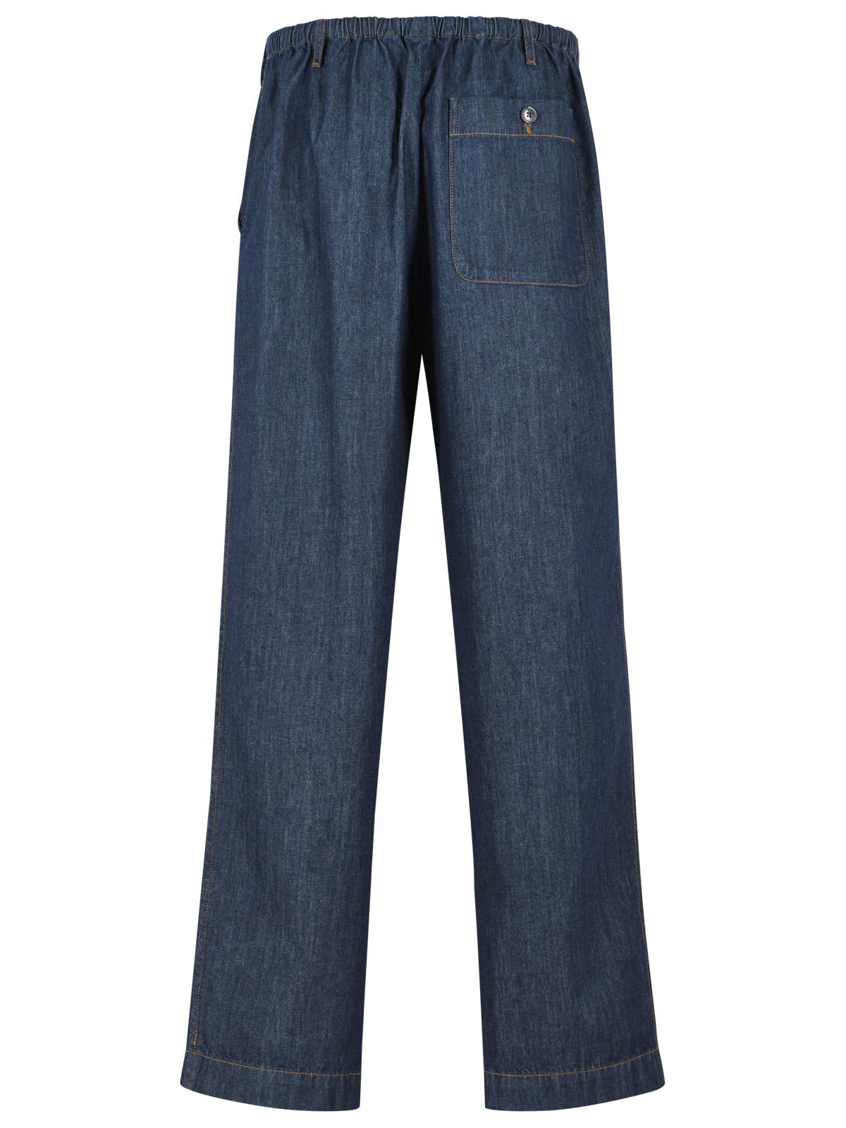 Dries Van Noten 'Penny' Blue Cotton Pants Men DRIES VAN NOTEN