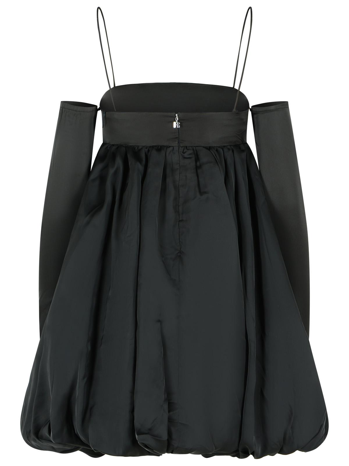 Rotate Balloon Dress In Black Polyester Women ROTATE