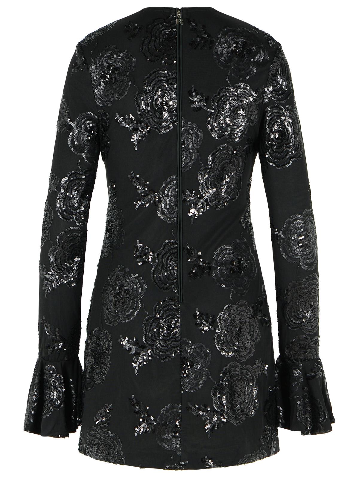 Rotate Black Polyester Mini Dress Women ROTATE