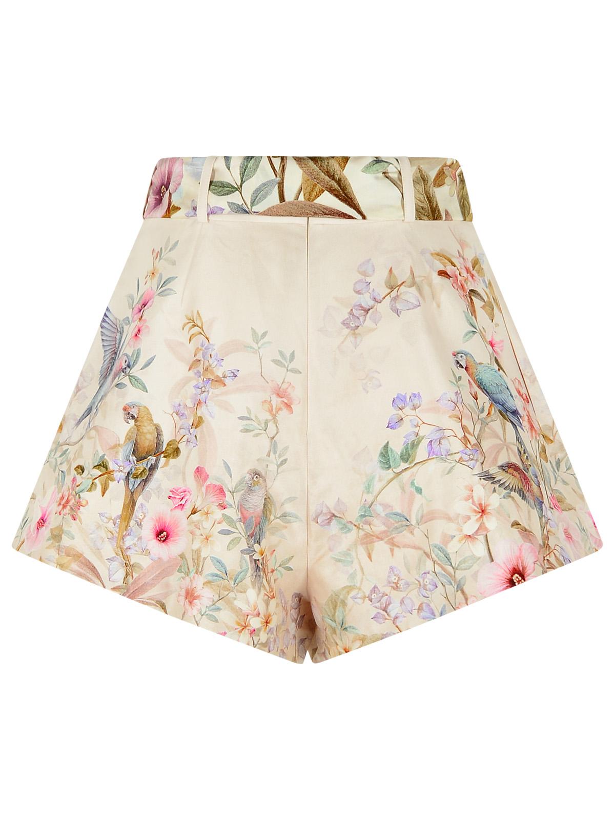 Zimmermann 'Rebellion' Silk And Cream Cotton Shorts Women ZIMMERMANN